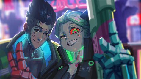 Rebecca and David (souiresnu) [CYBERPUNK。